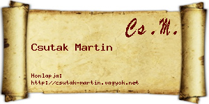Csutak Martin névjegykártya